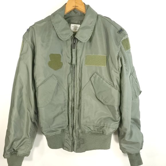 Vtg USAF Bomber Military Jacket Flyer's Cold Weather 45/P Men’s Med Aramid Alpha - Picture 1 of 13